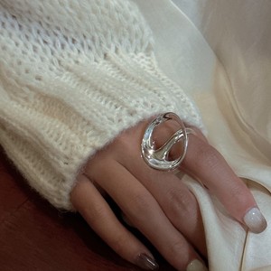 Women's Adjustable S925 Sterling Silver Retro Agate Set Ring Korean Version Niche Design Simple INS Style <b>Beaded</b> <b>Bracelet</b> - Product Image 4