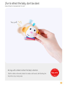 Antideslizante muñeca sonajero calcetín Roya Hans calcetines <span class=keywords><strong>de</strong></span> bebé 6-12 meses suela <span class=keywords><strong>de</strong></span> goma bebé Niño <span class=keywords><strong>Zapatos</strong></span> Calcetines - Product Image 5