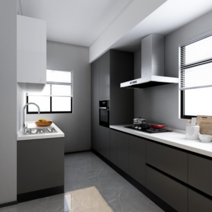 Gabinetes de Cocina de Melamina Kitchenette Todo en Uno Mini Cocina para Apartamentos y Hoteles - Product Image 2