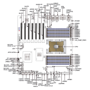 Carte mère de serveur MBD-X11SPA-TF/T E-ATX avec un seul socket LGA-3647 (SocketP) Intel C621, prise en charge DDR4, nouvelle livraison rapide, bon prix - Product Image 3