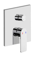 Robinet mitigeur d'eau de douche en zinc mural chaud et froid mitigeur bain en laiton pour hôtels Surface chromée vanne en céramique polie