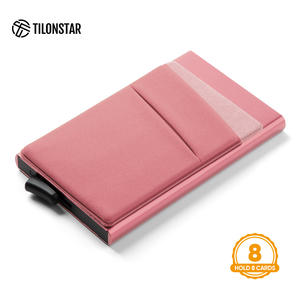 TILONSTAR TVC104 Minimalist Aluminum Card Holder With Wallet Stretchy Pocket Clip Business Credit Card Holder Wallet Women - Product Image 4