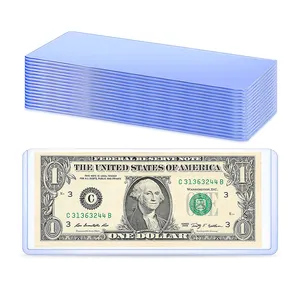 Wholesale Large Ultra Clear Regular Bill Currency Toploader Display Holder Sleeves Case