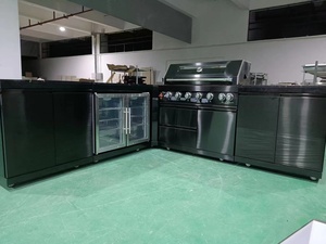 Cocina Exterior <span class=keywords><strong>de</strong></span> Lujo <span class=keywords><strong>en</strong></span> Forma <span class=keywords><strong>de</strong></span> L, Parrilla <span class=keywords><strong>de</strong></span> Gas <span class=keywords><strong>de</strong></span> Acero Inoxidable Personalizada con 7 Quemadores, Acabado <span class=keywords><strong>en</strong></span> Titanio Negro - Product Image 2