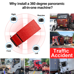 10,1-Zoll-<span class=keywords><strong>Dashcam</strong></span> All-in-One-Monitor 360 °   Panorama-Vogelperspektive-Kamera-Assistent mit KI-BSD-Warnung - Product Image 2