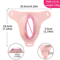 Prothèse de vulve féminine réaliste portable en silicone de transition de genre FAAK-G1151 pour jouet sexuel masculin Crossdressing