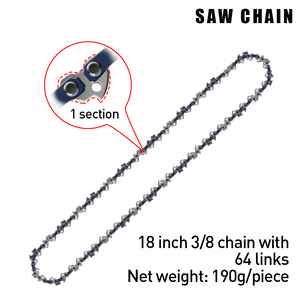 DTWB2-0008 18 inch 3/8 [64 phần <span class=keywords><strong>32</strong></span> lưỡi] cưa xích dụng cụ làm vườn cho cưa xích - Product Image 2