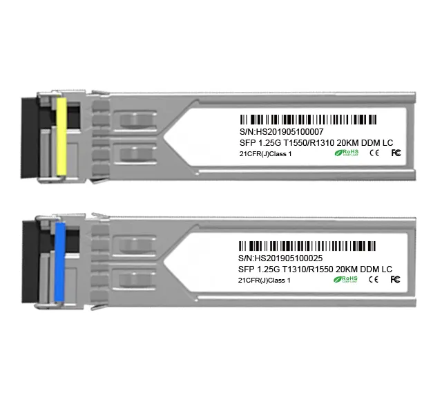 1.25G बिडी 80 किमी 1550nm 1310nm LC SC DDM ऑप्टिकल ट्रांसीवर SMF SFP मॉड्यूल सभी मुख्यधारा ब्रांडों के साथ संगत