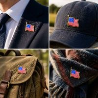 Pins de revers personnalisés en émail métallique, drapeaux nationaux, prix d'usine en gros, faible MOQ, pour cadeau souvenir