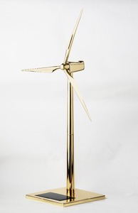 Joli moulin à vent solaire en métal et aluminium, cadeau de Noël haut de gamme, jouet éducatif en plastique ABS, OEM - Product Image 6