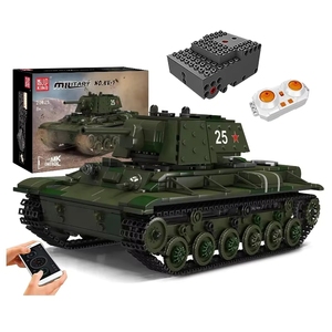 Mould King 20025 Char lourd KV-1 de la Seconde Guerre mondiale télécommandé, modèle en plastique à construire soi-même, blocs de construction en briques, jouets - Product Image 1