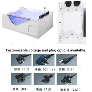 Baignoire à remous autoportante en acrylique blanche pour 2 <span class=keywords><strong>personnes</strong></span>, 1900 mm, double siège, jacuzzi, <span class=keywords><strong>spa</strong></span> de surf, massage pour adultes - Product Image 6