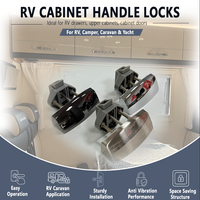 Serrure à bouton-poussoir carrée RV anti-vibration pour armoire, loquet pour quincaillerie intérieure de yacht et marine