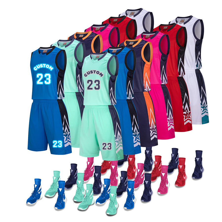 Сублимационная Баскетбольная одежда, футболка, жилеты, командная вышивка, нашивка, модный дизайн, изготовленная на заказ баскетбольная майка
