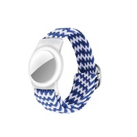 Bracelet tressé extensible en nylon avec traqueur GPS Support anti-perte pour AirTags Bracelet de montre réglable pour enfants