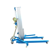Monte-charge manuel en aluminium de 5 m, capacité de 320 kg, avec rouleaux de glissière