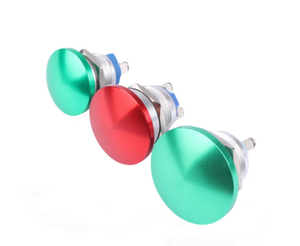 Interrupteur à bouton métallique en forme de champignon, interrupteur à bouton métallique, interrupteur parapluie, grand bouton, interrupteur étanche - Product Image 1