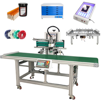 Máquina de impresión de pantalla de seda con cinta transportadora Máquina de impresión de pantalla para bolsa de plástico de papel de nailon