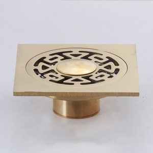 ท่อระบายน้ำทองแดงทรงสี่เหลี่ยม แบบสองทาง ป้องกันการกัดกร่อน เชื่อมต่อแบบเกลียว ใช้สำหรับห้องน้ำและเครื่องซักผ้า - Product Image 1