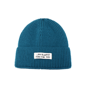 หมวกบีนนี่แฟชั่นวินเทจสไตล์ฮิปฮอปสตรีทแวร์สำหรับผู้ใหญ่  ผ้าฝ้ายนุ่มถักมือ  ลายตัวอักษรแบบขาดๆ  ทำตามสั่ง - Product Image 1