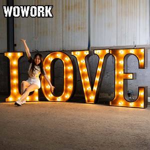 Insegne Elettroniche WOWORK Fushun 2026, Luci LED Impermeabili a Forma di Lettere <span class=keywords><strong>LOVE</strong></span> in Acciaio per Decorazioni di Eventi e Matrimoni - Product Image 2