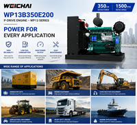 Moteur diesel industriel original SCDC Weichai WP13B350E200 350KW 1800 tr/min 6 cylindres en ligne 4 temps pour pompe à eau et compresseur