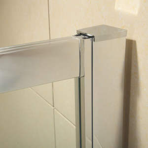 ดีไซน์กระจกอาบน้ำแบบสไลด์ขนาด8มม. หนาพร้อมโปรไฟล์อลูมิเนียมโครเมี่ยม - Product Image 4