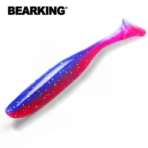  Bearking ez shiner 5cm 7.5cm 10cm, wobblers para pesca de carpa, iscas macias de silicone artificial, cor dupla iscas