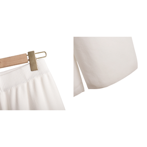 Conjunto de pantalones de chándal de pierna ancha de dos piezas de gran tamaño personalizado para mujer, sudadera informal de lana con cuello en V de alta calidad para mujer - Product Image 4