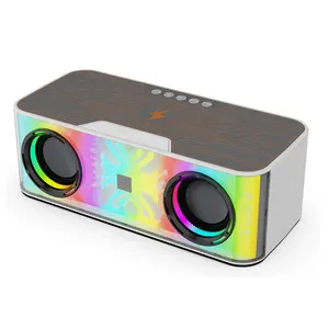 Lonvel Portable Wireless Speaker With LED Light Outdoor Subwoofer Speaker Music Gaming USB Desktop Laptop PC Computer Speaker