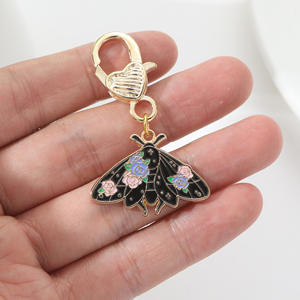 New <strong>Oil</strong> Drip Metal Mini Bee Butterfly <strong>Scorpion</strong> Cicada Insect Versatile Bag Clothing Decoration Metal Keychain - Product Image 3