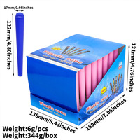 Vente en gros de tubes coniques en plastique transparent résistant aux enfants pour cigarettes, tubes à rouler pour cigares, pré-remplis, 122 mm, avec bouchon à pression