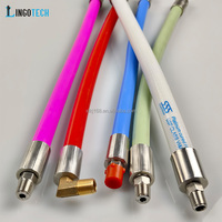 Tuyau de vide en silicone autoclavable 7 mm ultra-flexible, résistant à l'abrasion, en gel de silice, extrémités 1/4 NPT, tolérance 30 bars, 1 mètre