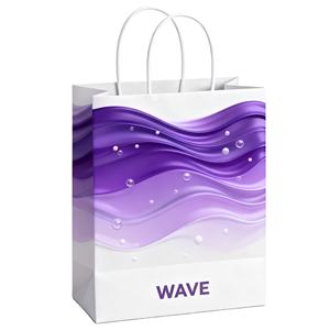 Logotipo personalizado Eco-Friendly Kraft Bolsas de compras para comida para llevar Ropa/Zapatos Almacenamiento Laminación Impresión - Product Image 2