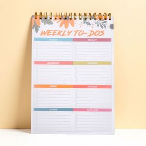 Carnet de notes promotionnel en tissu A5/A6 avec reliure spirale et fil doré personnalisé, avec boîte cadeau - Product Image 1