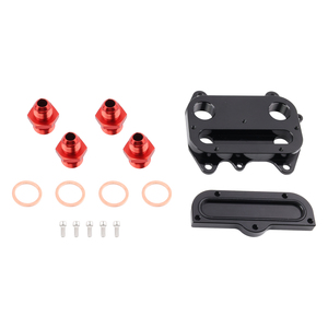 High-Quality Aluminum Oil Filter Sandwich Adapter Plate FMOC2 for Audi A1A3A4 A5Q3 & VW Jetta Passat 1.6L 2.0L TDI FDJ-252-BK-RD - Product Image 1