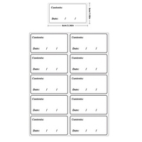 Etiquetas Adhesivas Rectangulares Personalizadas Multicolores Removibles e Impermeables para Refrigerador, Etiquetas de Fecha de Almacenamiento de Alimentos para Congelador