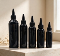 Botellas Aplicadoras de Plástico PET Transparente con Punta Puntiaguda y Tapa de Rosca para Aceite de Crecimiento Capilar, Suero, Tinte para el Cabello, Salón de Belleza