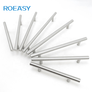 CY-Modern Hot Sale T-Bar Handles Stainless Steel Hollow Pull Cabinet Drawer Furniture <strong>Door</strong> <strong>Knobs</strong> Black Gold Silver Kitchen - Product Image 3