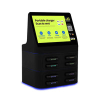 Station de recharge de batteries Li-Polymère 8000 mAh à 8 emplacements avec écran 10,1 pouces pour usage commercial extérieur