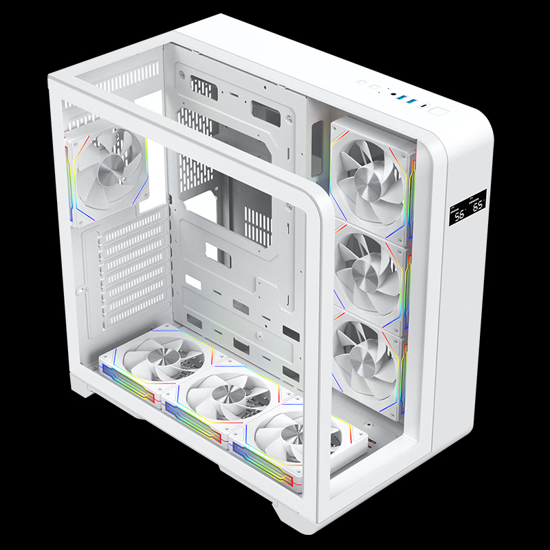 Lovingcool 三面強化ガラス フルタワーPCゲーミングケース ATX ITX対応