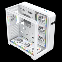 Gabinete Gaming para PC Lovingcool Full Tower con Triple Vidrio Templado y Pantalla de Temperatura, Compatible con ATX/ITX