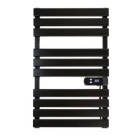 OEM ODM Custom Aluminium Heated Towel Rail dengan Layar LED Penunjuk Suhu Ruangan, Timer 24 Jam, Grosir Pabrik, Harga Bagus