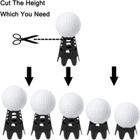 Tees de golf en plastique durables, écologiques et légers pour la pratique à domicile et sur les terrains de golf d'hiver