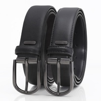 Ceinture décontractée et professionnelle pour homme en cuir véritable avec boucle ardillon en alliage, personnalisable, idéale comme cadeau – Nouvelle collection 2026