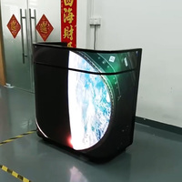 Écran LED incurvé Nereus P1.86 pour comptoir d'accueil, mur vidéo LED portable pour salon professionnel, table de DJ 3D, prix d'usine