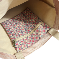 Gros Sac Tote en Liège Naturel pour Femmes Grande Capacité Sac à Épaule Léger avec Doubles Courroies et Logo Imprimé Personnalis