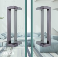 Poignée de porte carrée en acier inoxydable 304 Condibe à double face en verre