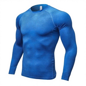 Unisex Fitness Sportswear Long Sleeve Breathable Compression <b>T</b>-Shirt for Surfing Muscle Gym Rash Guard Spandex/Polyester - Product Image 3