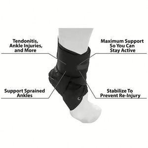 Attelle de cheville de sport en gros, support en spandex avec gel, sangle de protection pour hommes et femmes, stabilisateur de pied tombant, vente chaude - Product Image 3